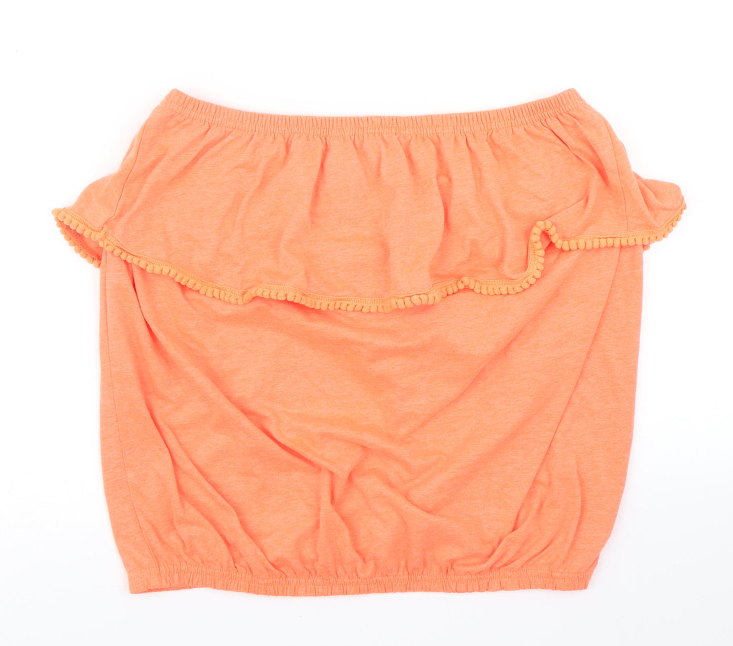 Peacocks Womens Orange   Cropped T-Shirt Size 16  - Bandeau top