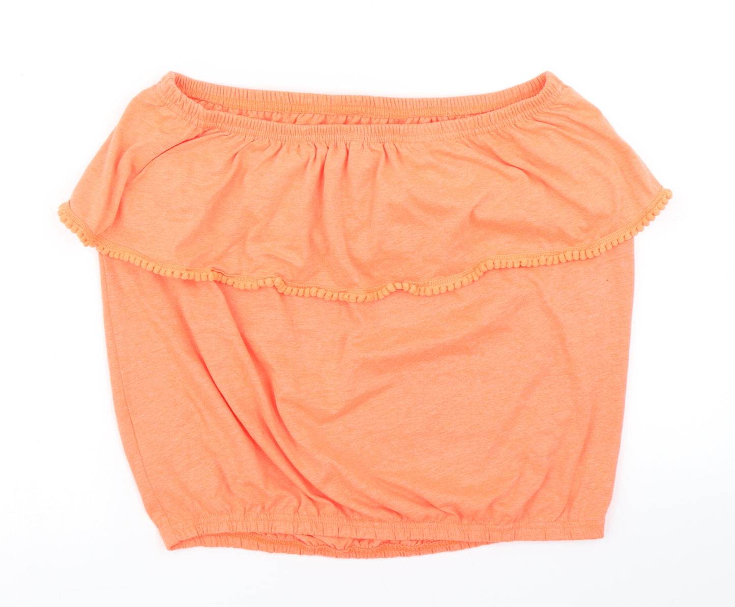 Peacocks Womens Orange   Cropped T-Shirt Size 16  - Bandeau top