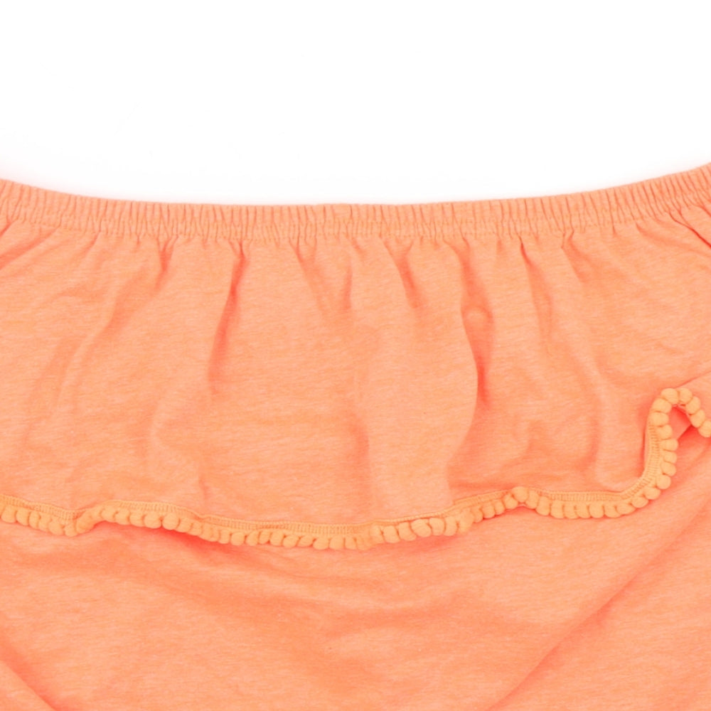 Peacocks Womens Orange   Cropped T-Shirt Size 16  - Bandeau top