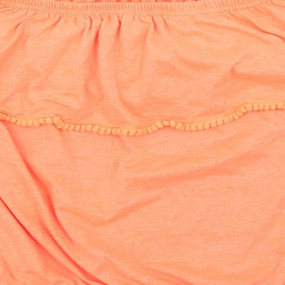 Peacocks Womens Orange   Cropped T-Shirt Size 16  - Bandeau top
