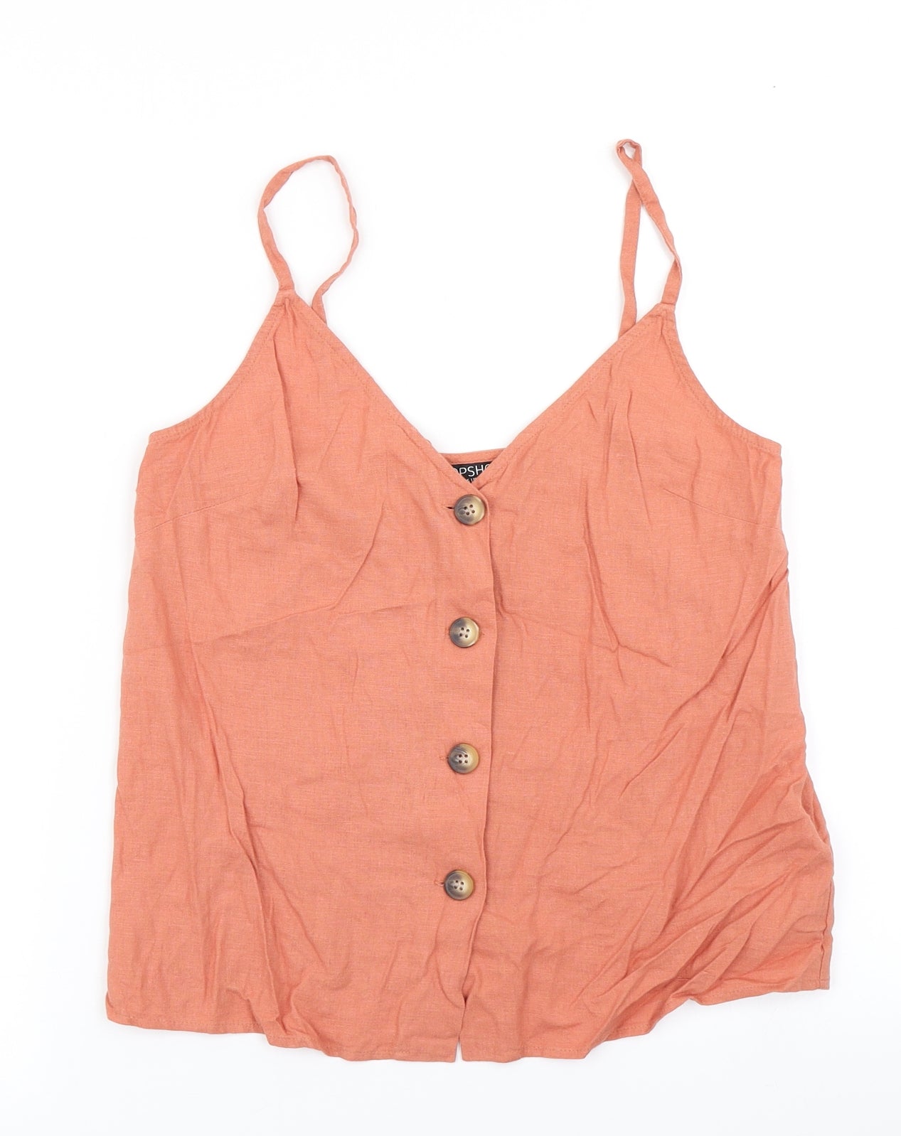Topshop Womens Brown   Camisole T-Shirt Size 8