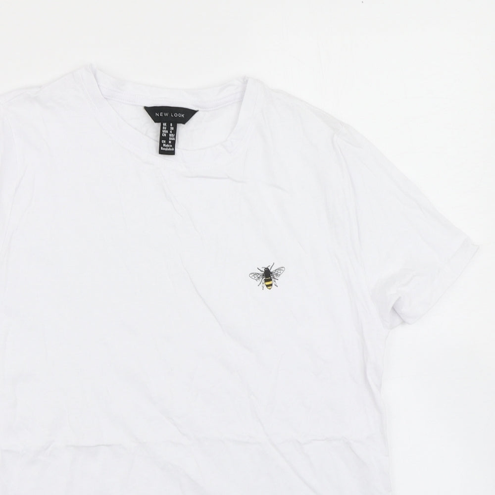 New Look Womens White   Basic T-Shirt Size 8