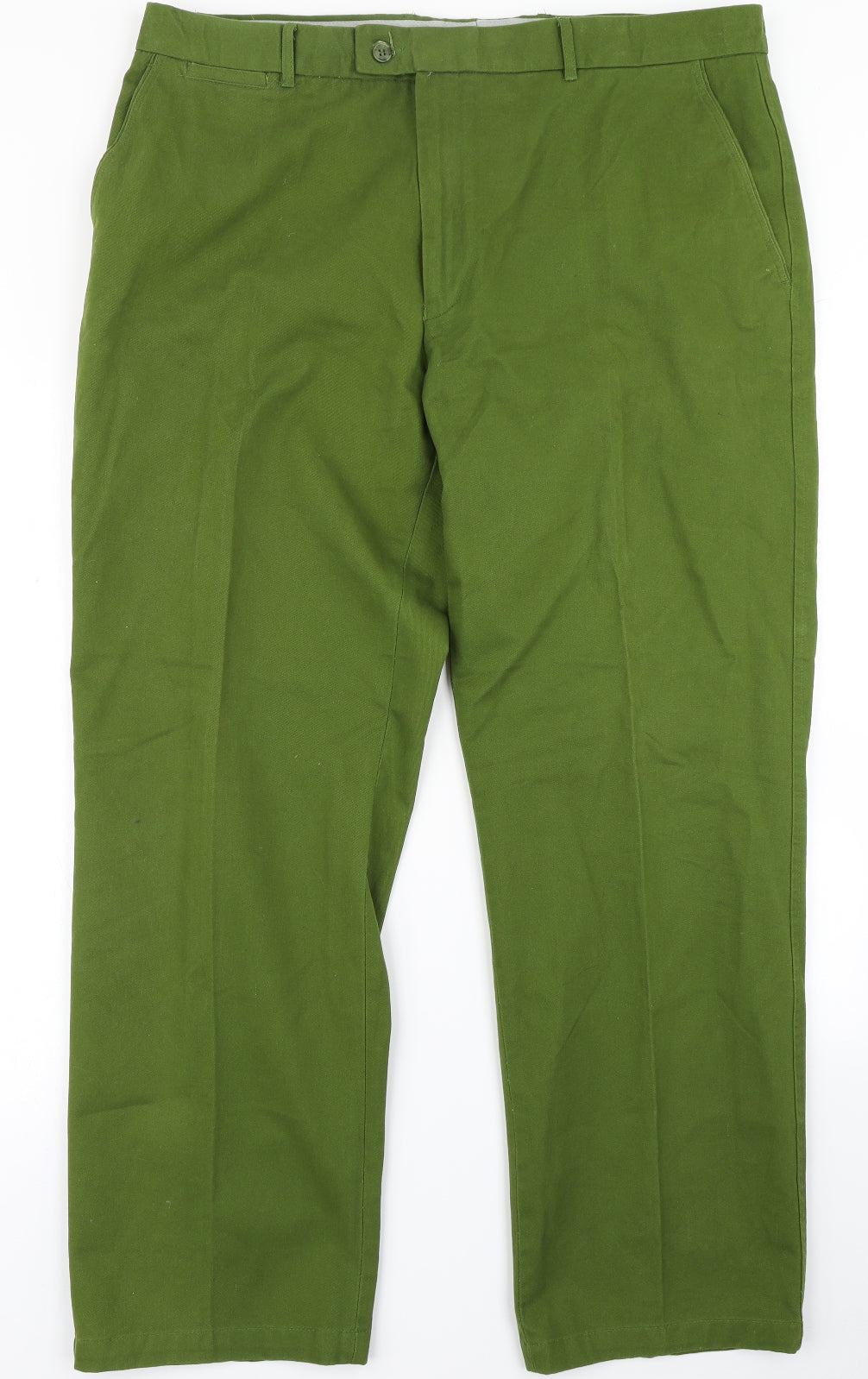 Samuel Windsor Mens Green   Chino Trousers Size 38 in L31 in