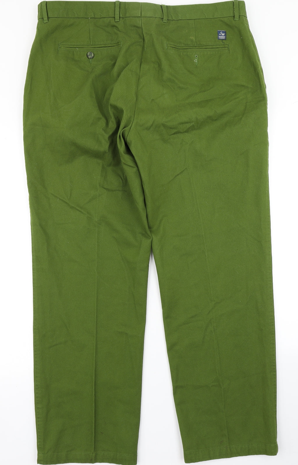 Samuel Windsor Mens Green   Chino Trousers Size 38 in L31 in