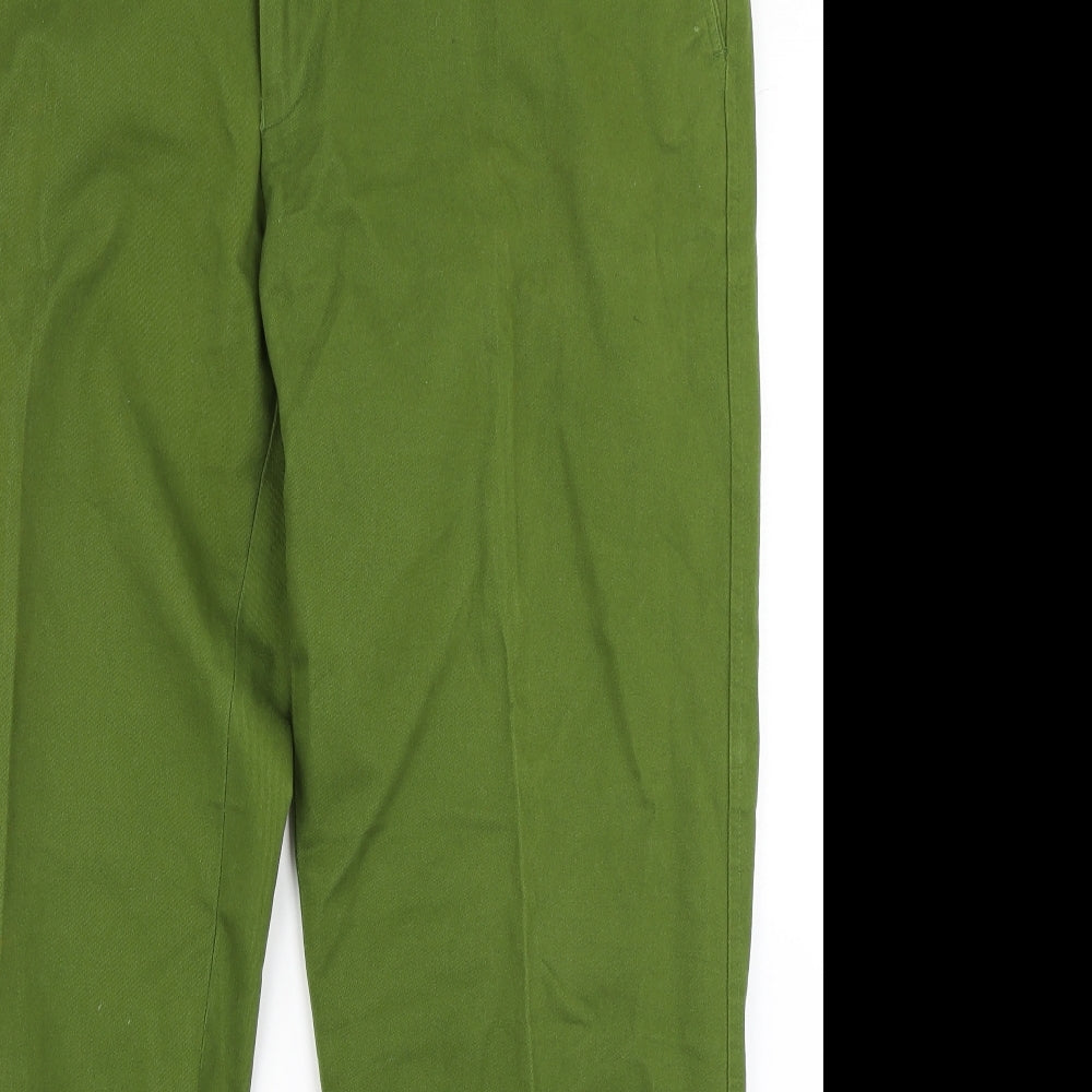 Samuel Windsor Mens Green   Chino Trousers Size 38 in L31 in