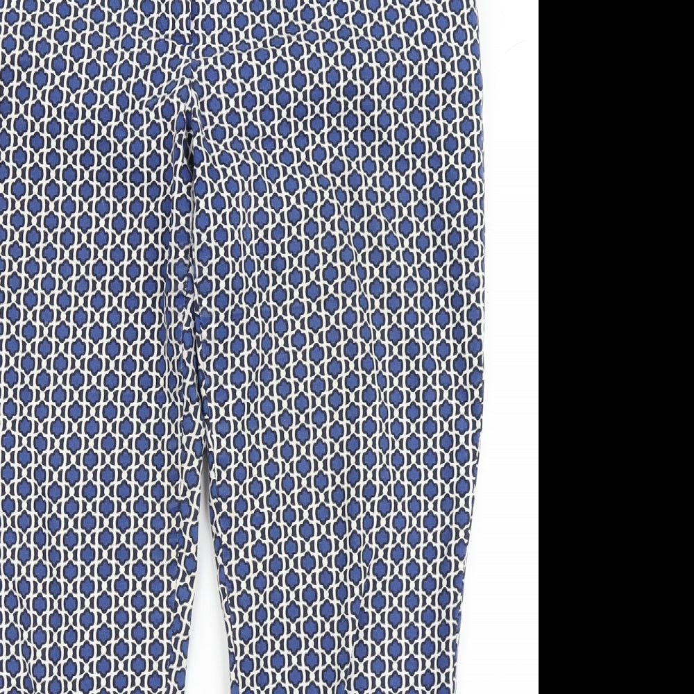 Jasmine & Juliana Womens Blue Paisley  Dress Pants Trousers Size 14 L25 in