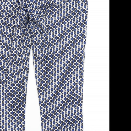 Jasmine & Juliana Womens Blue Paisley  Dress Pants Trousers Size 14 L25 in