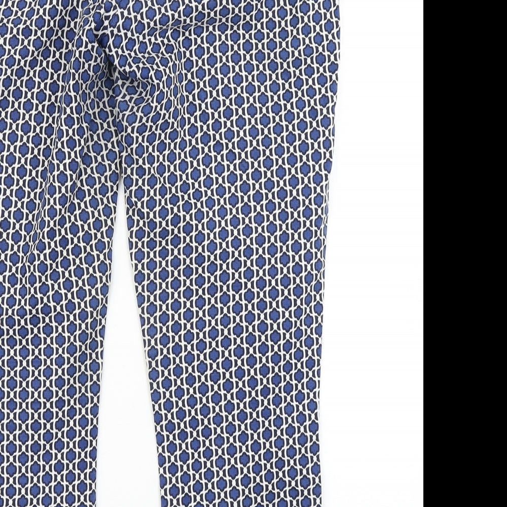 Jasmine & Juliana Womens Blue Paisley  Dress Pants Trousers Size 14 L25 in
