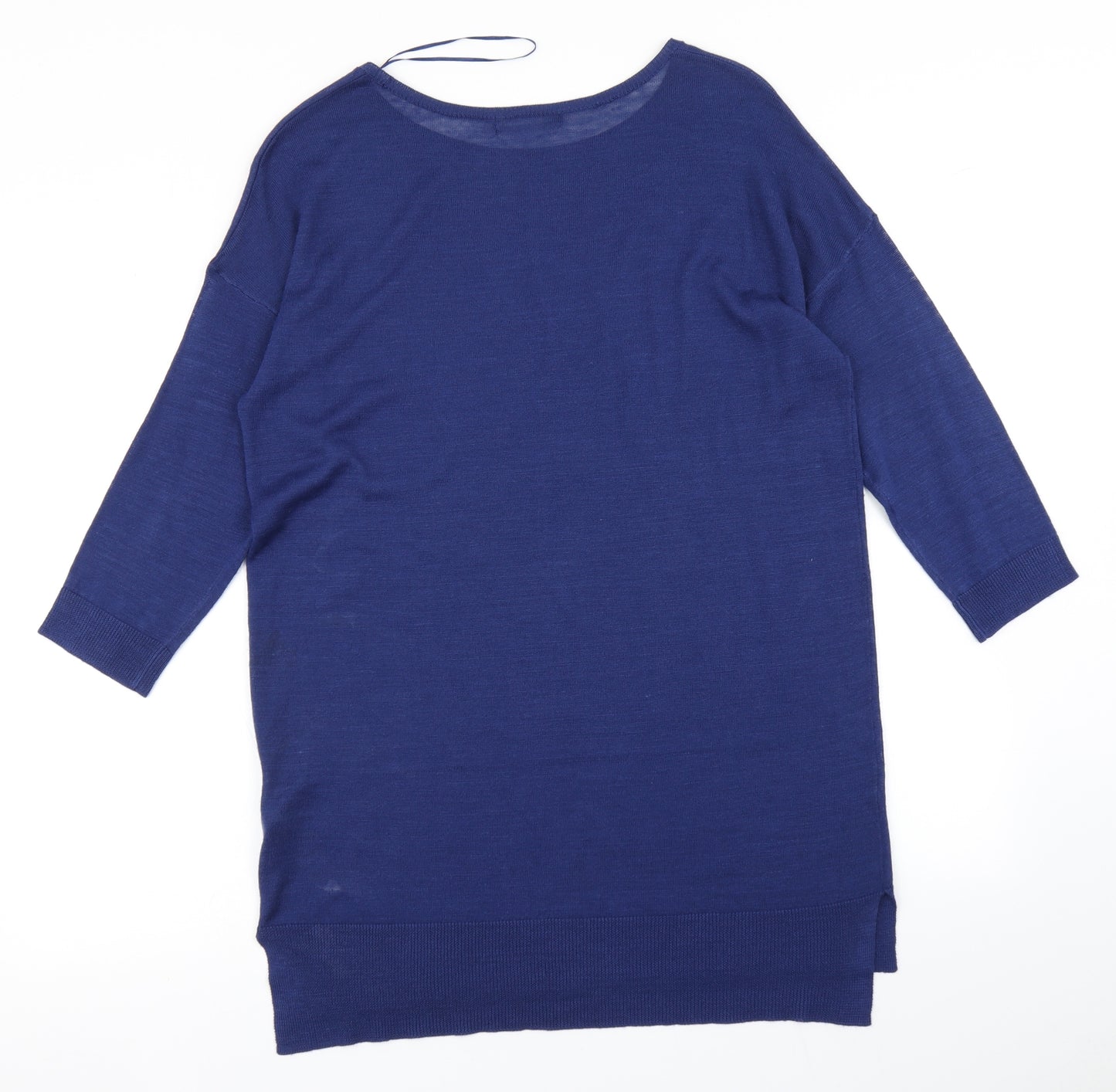 M&S Womens Blue  Knit Pullover Jumper Size 12