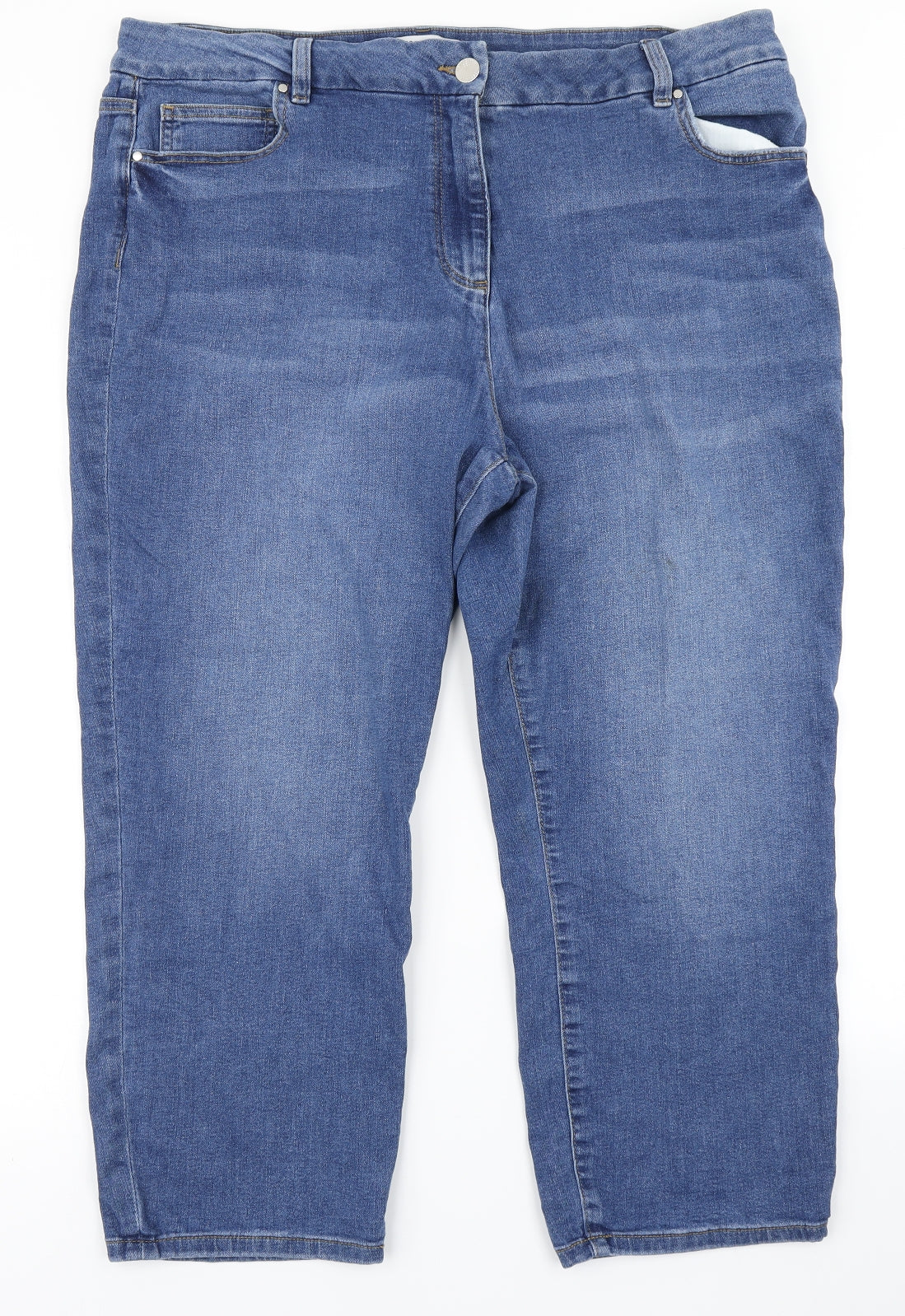 NEXT Womens Blue  Denim Cropped Jeans Size 20 L23 in