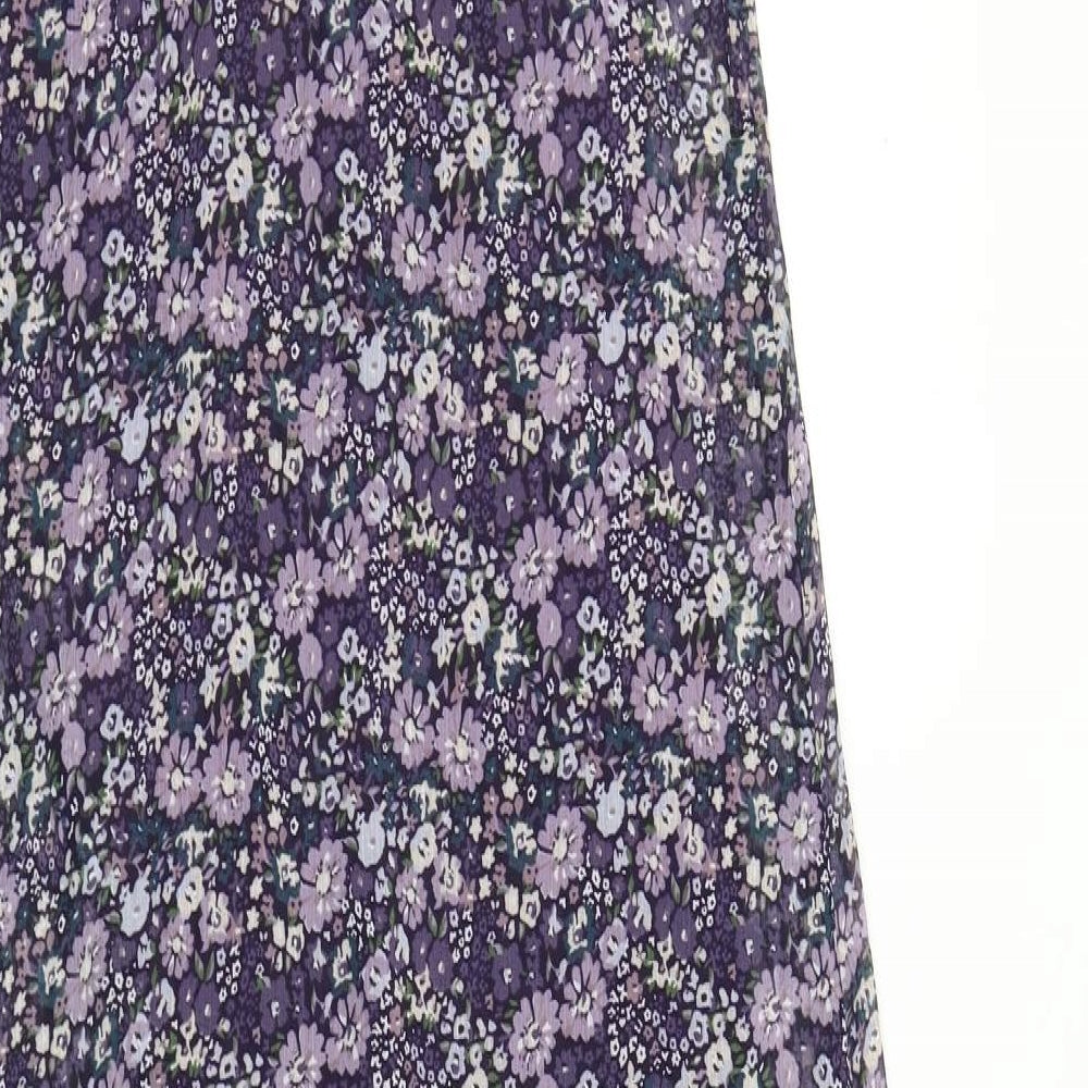 Marks & Spencer Womens Purple Floral  Maxi  Size 12