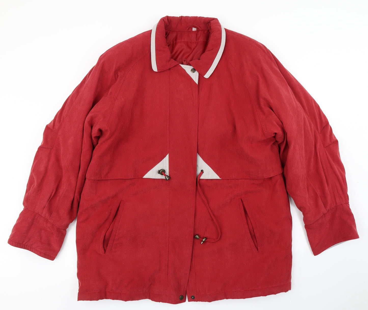 Preworn Womens Red   Puffer Jacket Coat Size 20