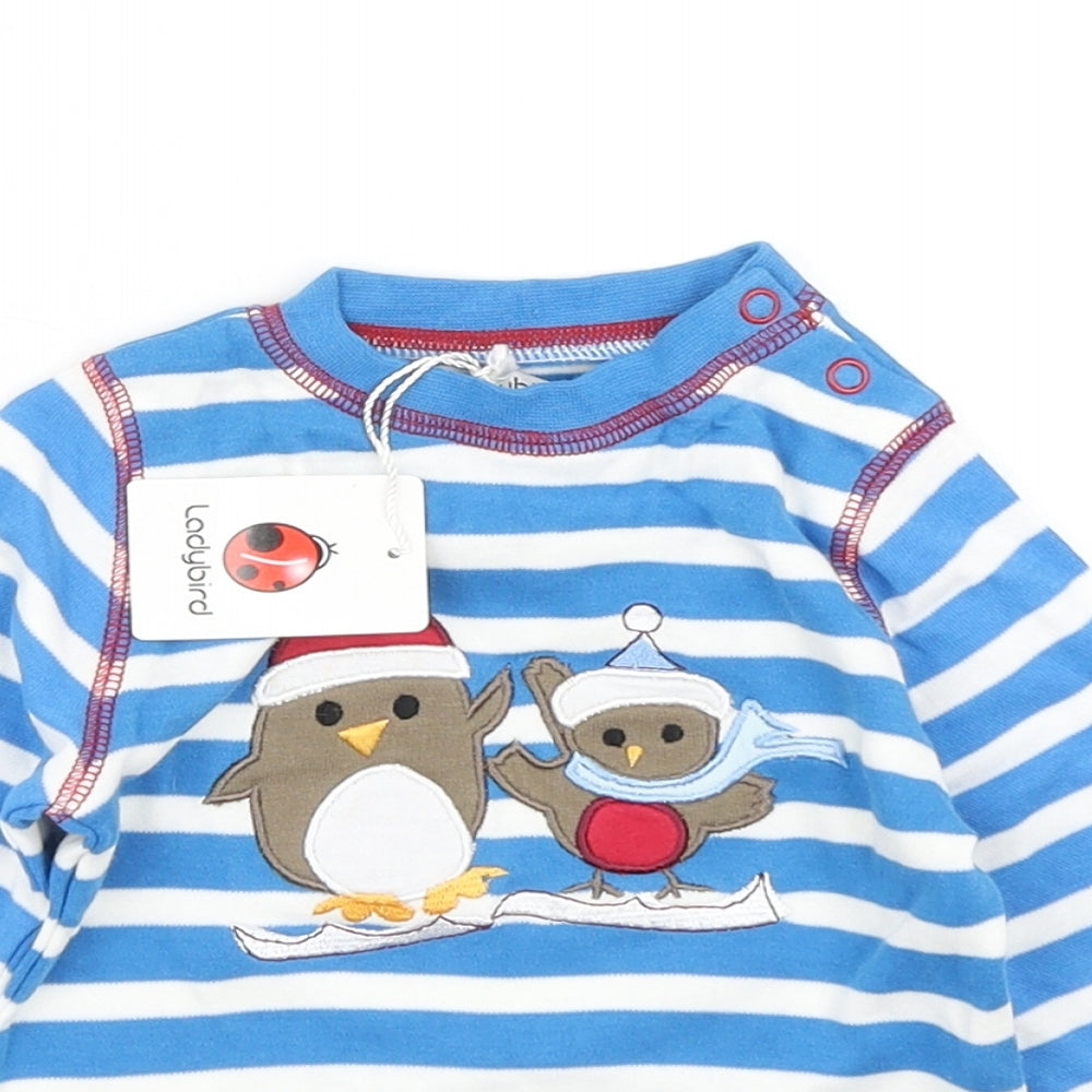 Ladybird Girls Blue Striped  Basic T-Shirt Size 3 Years