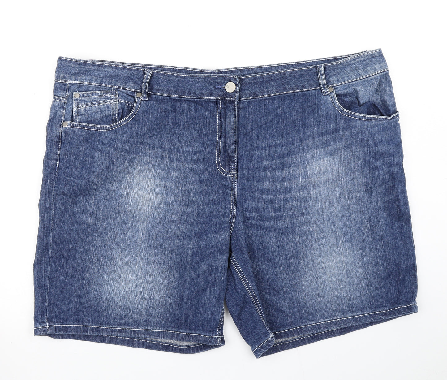 TU Womens Blue  Denim Boyfriend Shorts Size 22