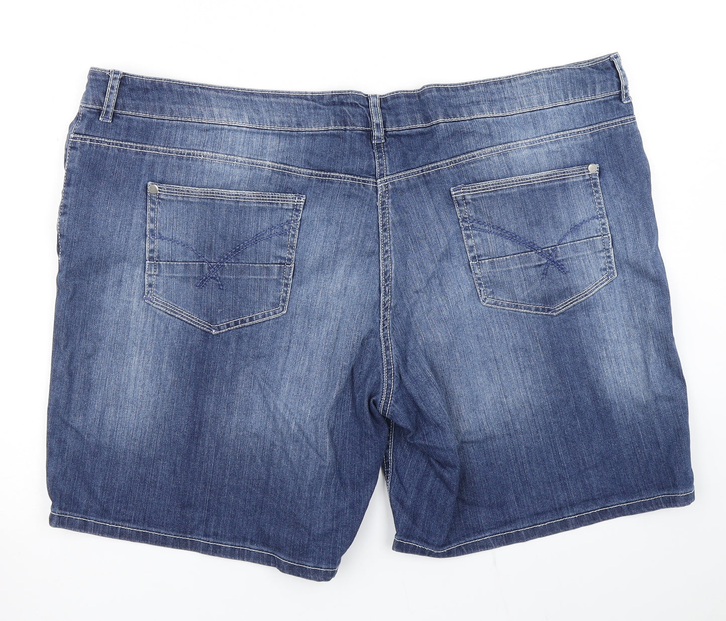 TU Womens Blue  Denim Boyfriend Shorts Size 22
