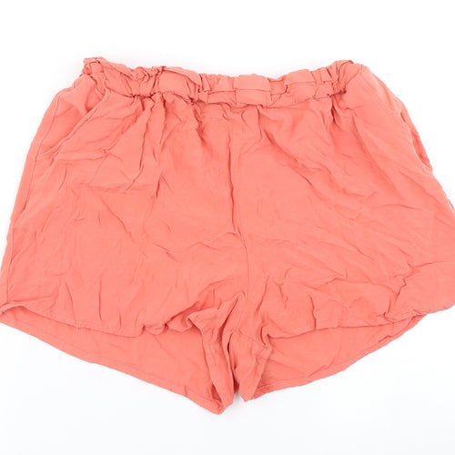 Primark Womens Orange   Mom Shorts Size 12