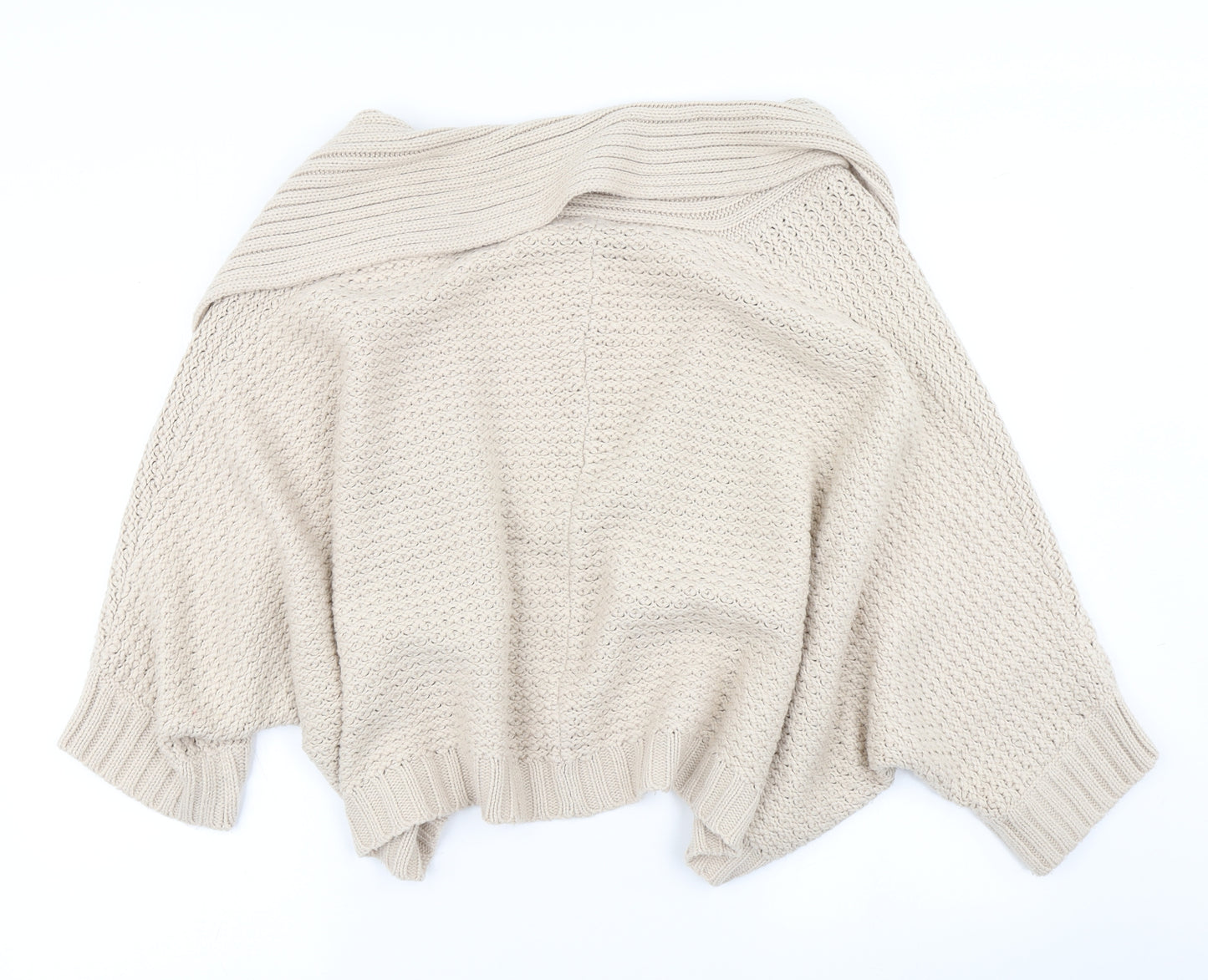 New Look Womens Beige  Knit Cardigan Jumper Size 26