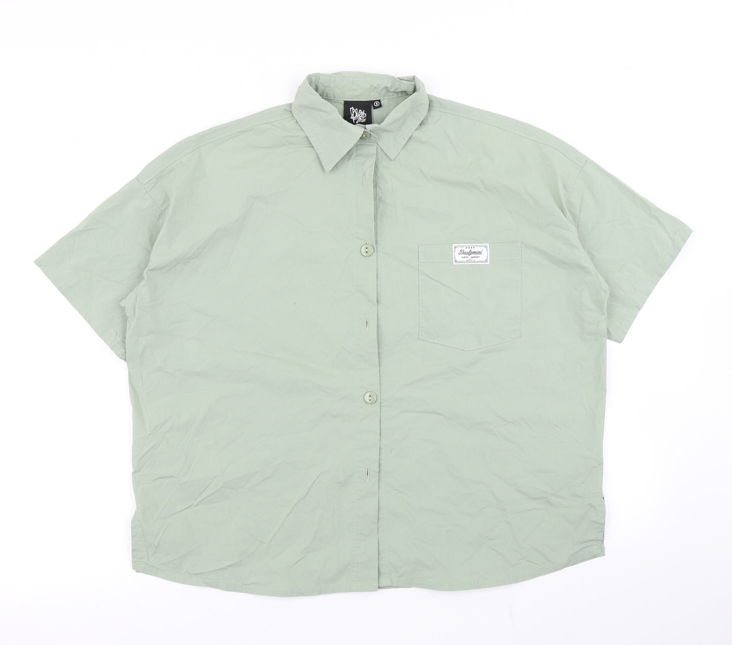 Dusty Mini Womens Green   Cropped Button-Up Size S