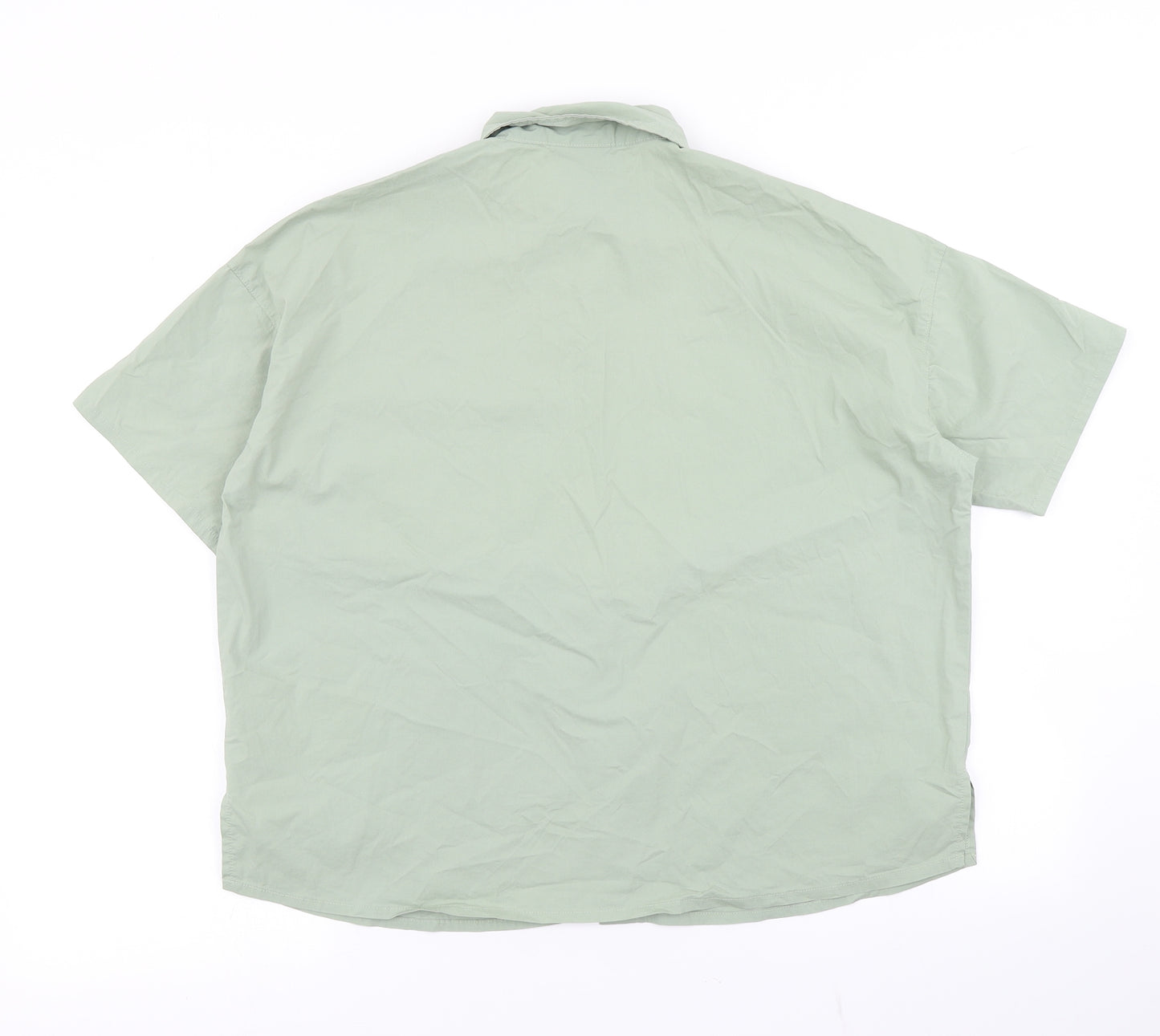 Dusty Mini Womens Green   Cropped Button-Up Size S