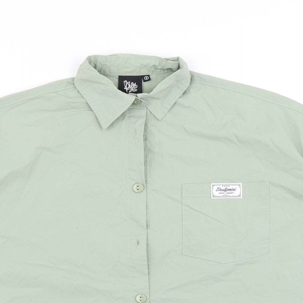 Dusty Mini Womens Green   Cropped Button-Up Size S