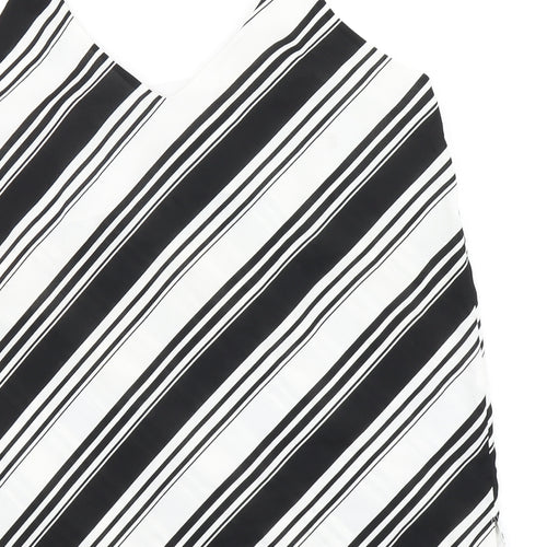 Label Be Womens White Striped  Camisole Blouse Size 12