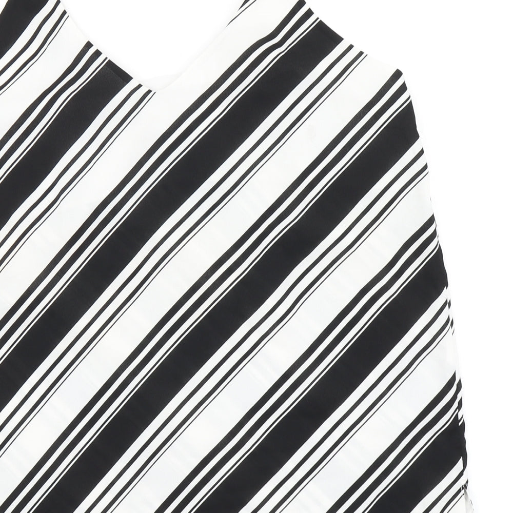 Label Be Womens White Striped  Camisole Blouse Size 12