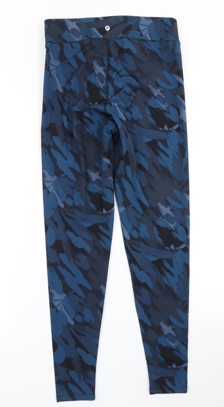 F&F Womens Blue Camouflage  Compression Leggings Size 10 L26 in