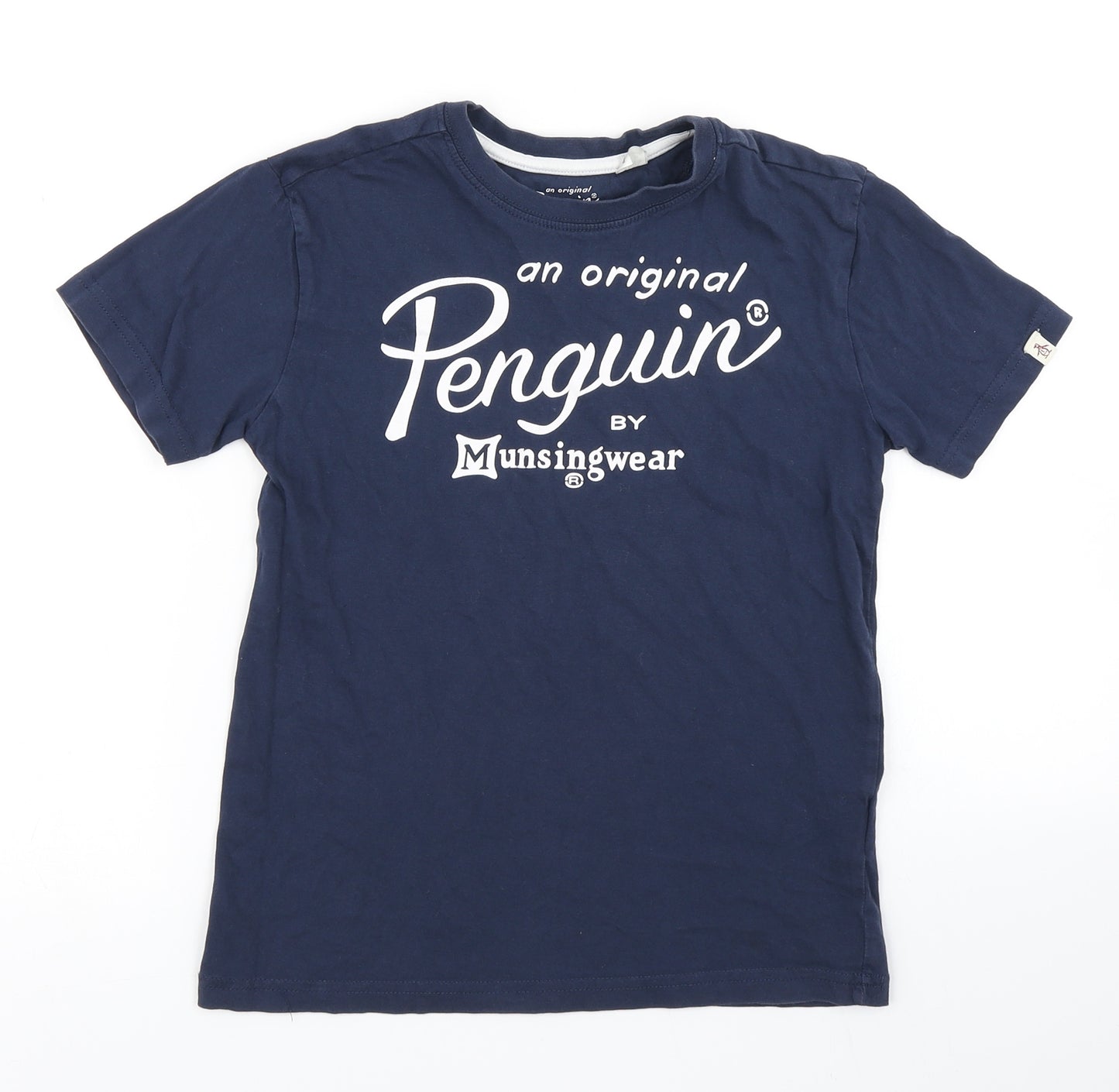 Penguin Boys Blue   Basic T-Shirt Size 10-11 Years