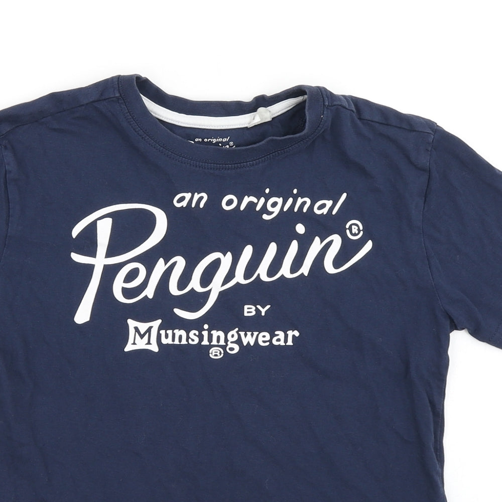 Penguin Boys Blue   Basic T-Shirt Size 10-11 Years