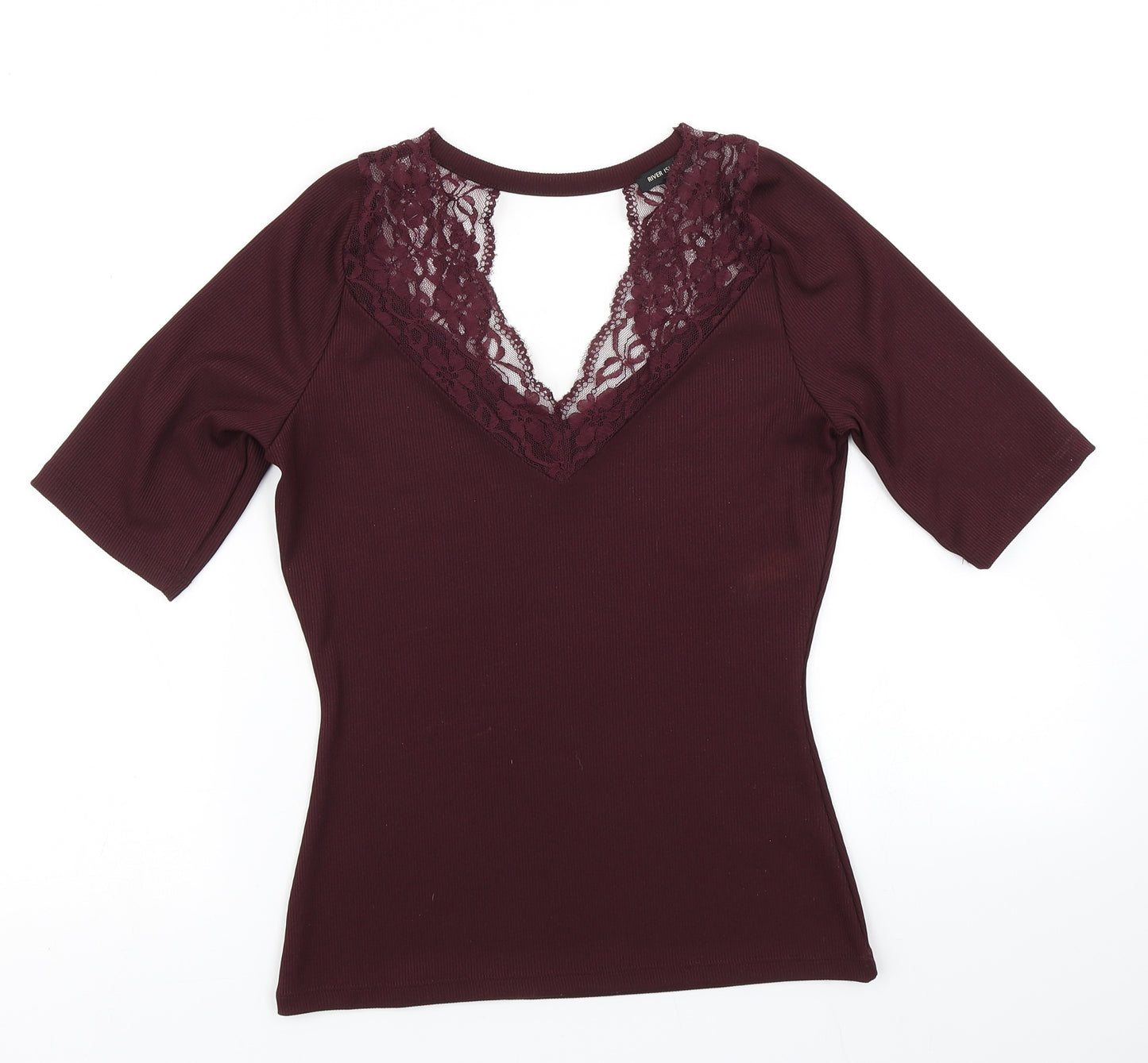 River Island Womens Purple   Basic T-Shirt Size 12