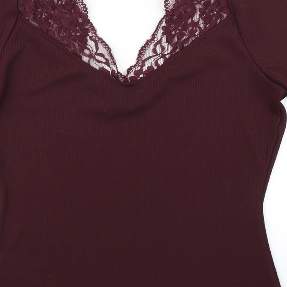 River Island Womens Purple   Basic T-Shirt Size 12