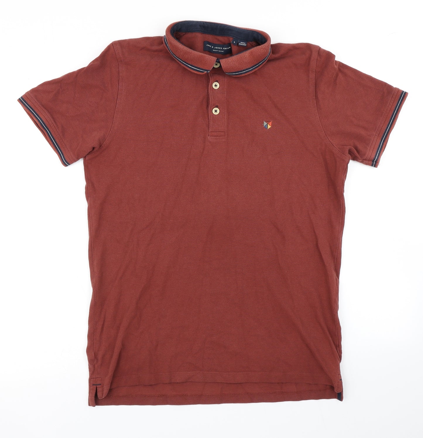JACK & JONES Mens Brown    Polo Size L