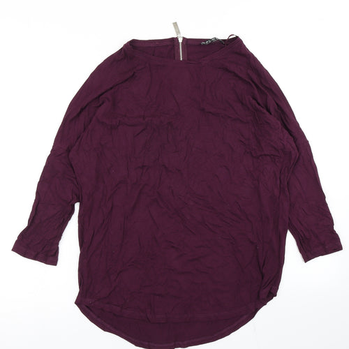 Select Womens Purple   Basic T-Shirt Size 10