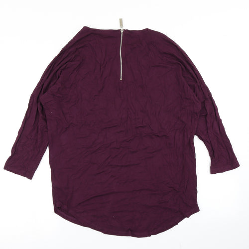 Select Womens Purple   Basic T-Shirt Size 10