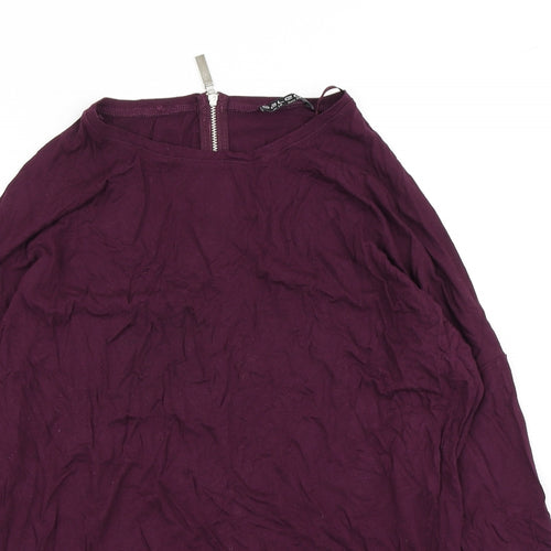 Select Womens Purple   Basic T-Shirt Size 10