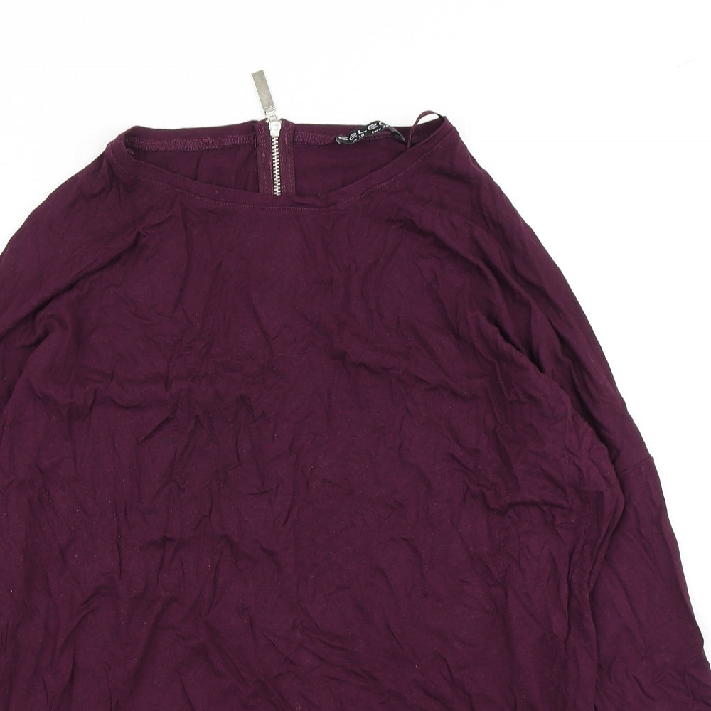 Select Womens Purple   Basic T-Shirt Size 10