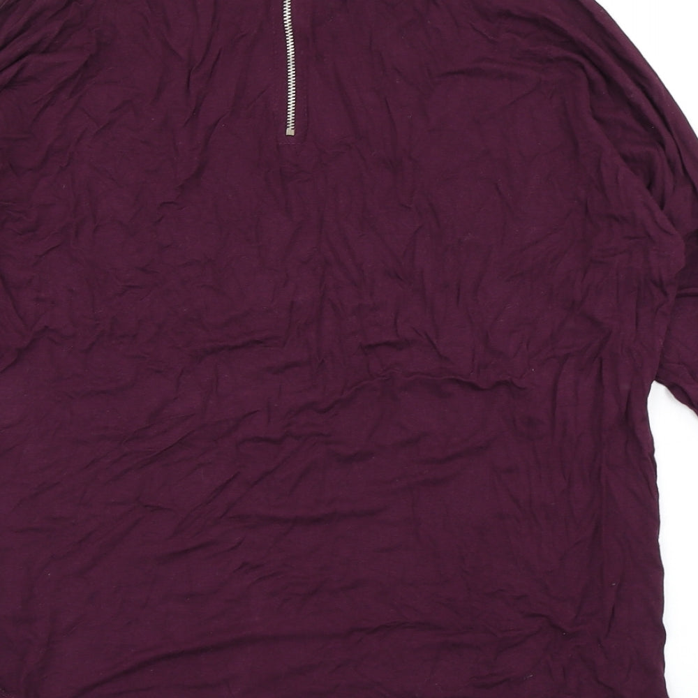 Select Womens Purple   Basic T-Shirt Size 10