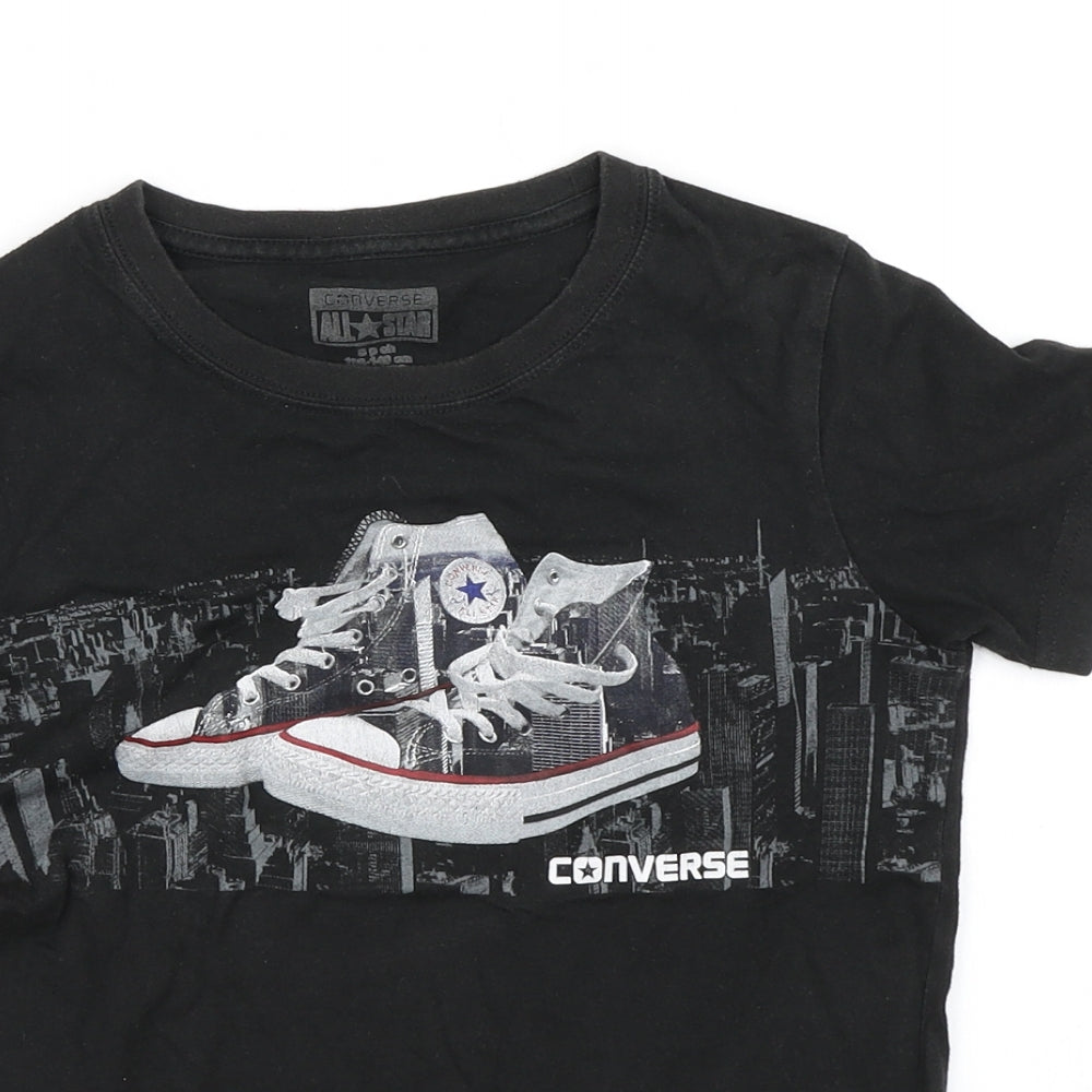 Converse Boys Black   Basic T-Shirt Size 8-9 Years