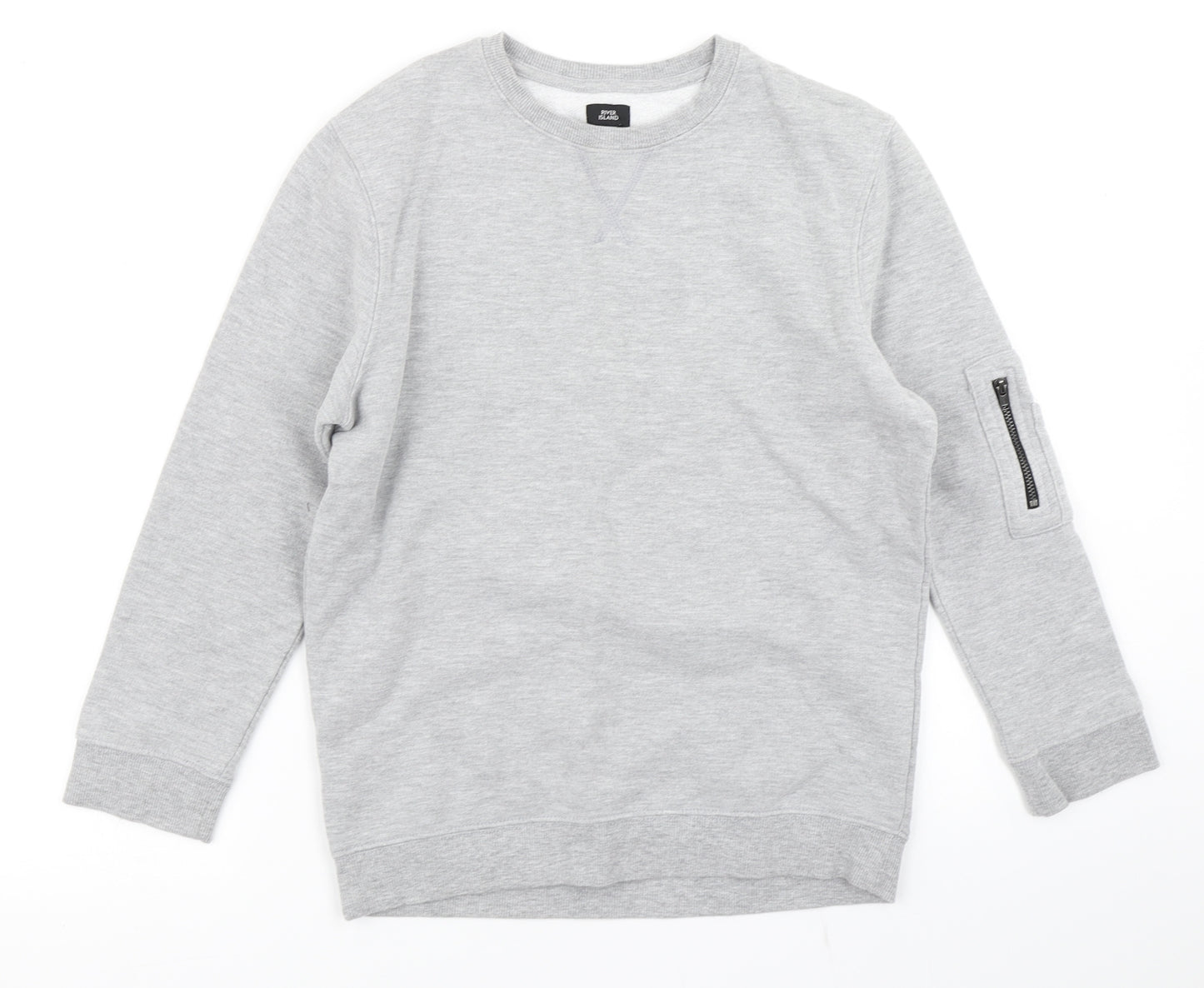 River Island Boys Grey   Pullover Sweatshirt Size 9-10 Years