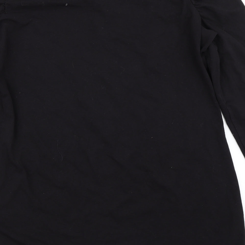 Papaya Womens Black   Basic T-Shirt Size 22