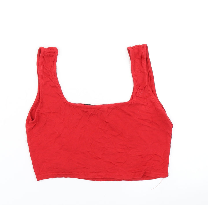 PRETTYLITTLETHING Womens Red   Cropped Tank Size 12