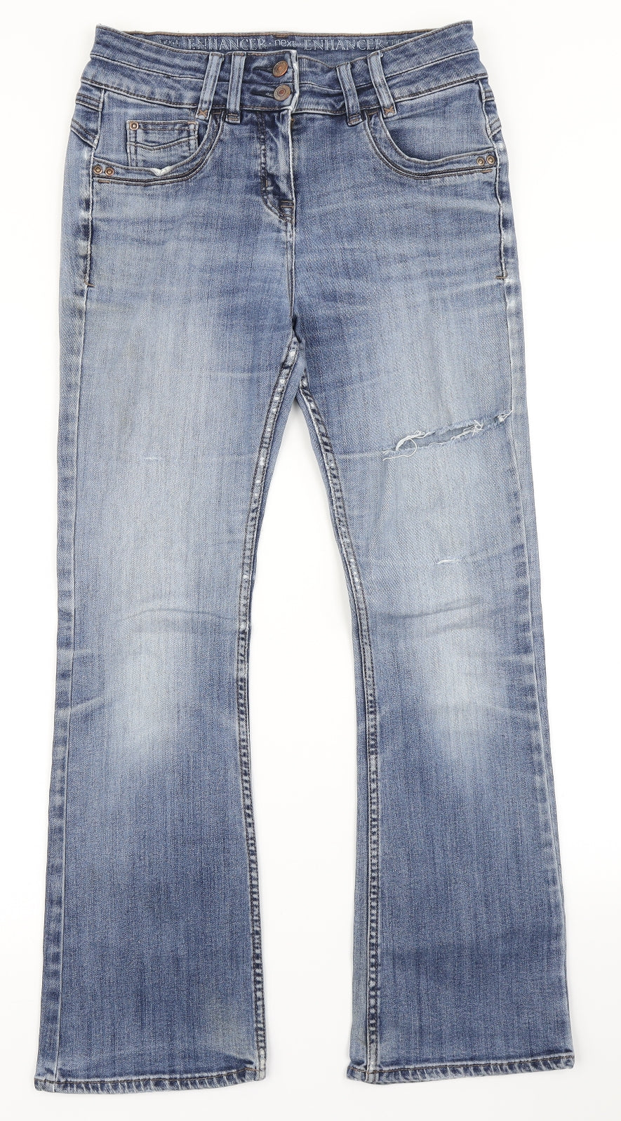 NEXT Womens Blue  Denim Bootcut Jeans Size 12 L27 in - Enhancer