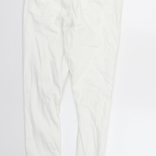 Denim & Co. Womens White   Skinny Jeans Size 12 L27 in