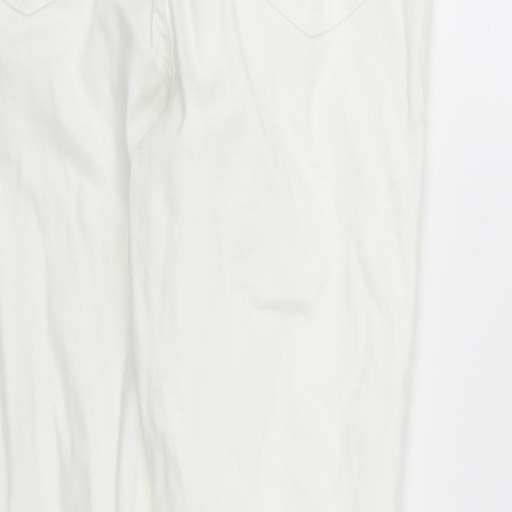 Denim & Co. Womens White   Skinny Jeans Size 12 L27 in