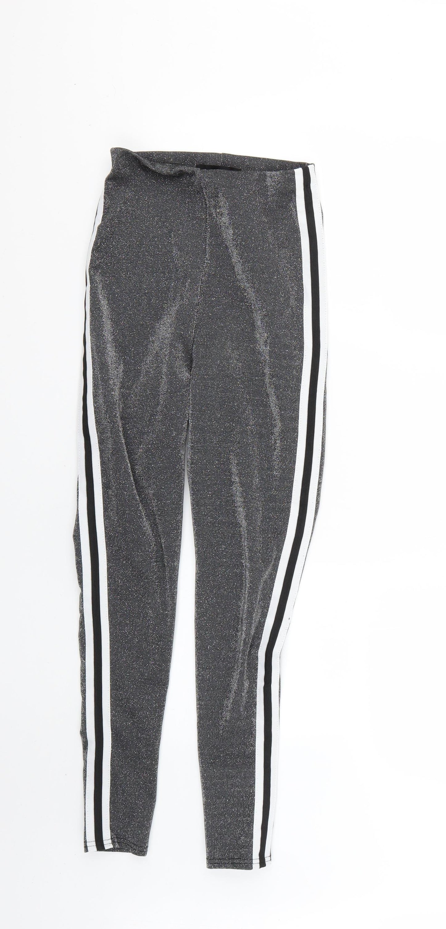 parisian Womens Grey   Cropped Leggings Size 6 L24 in