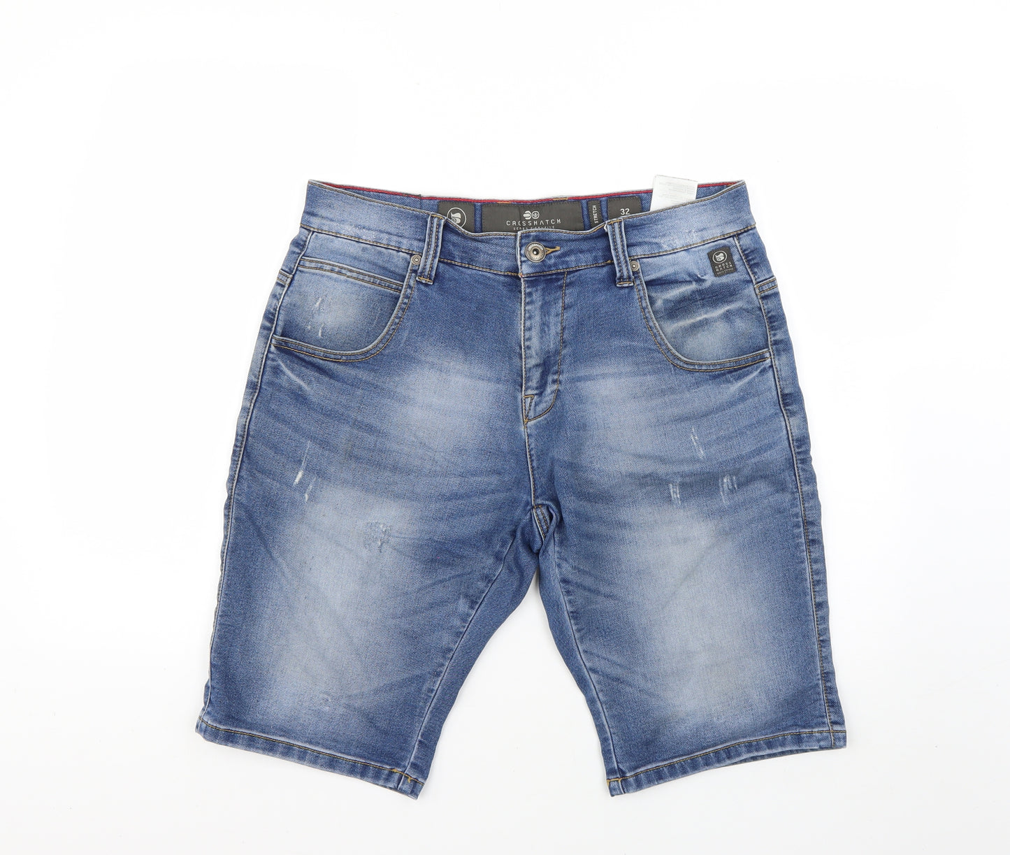 Crosshatch Mens Blue   Chino Shorts Size 32