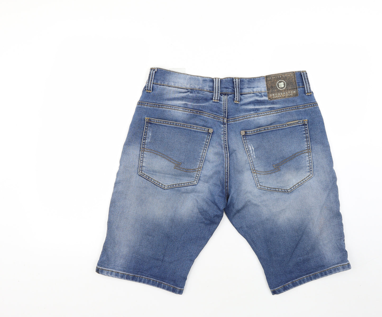 Crosshatch Mens Blue   Chino Shorts Size 32