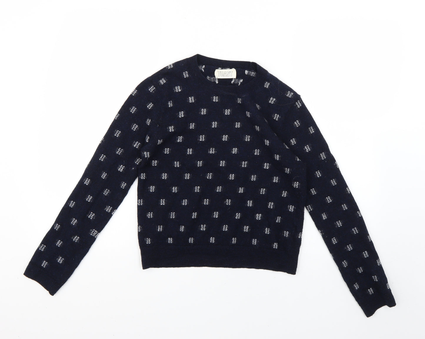 Toast Boys Blue Geometric  Pullover Jumper Size M