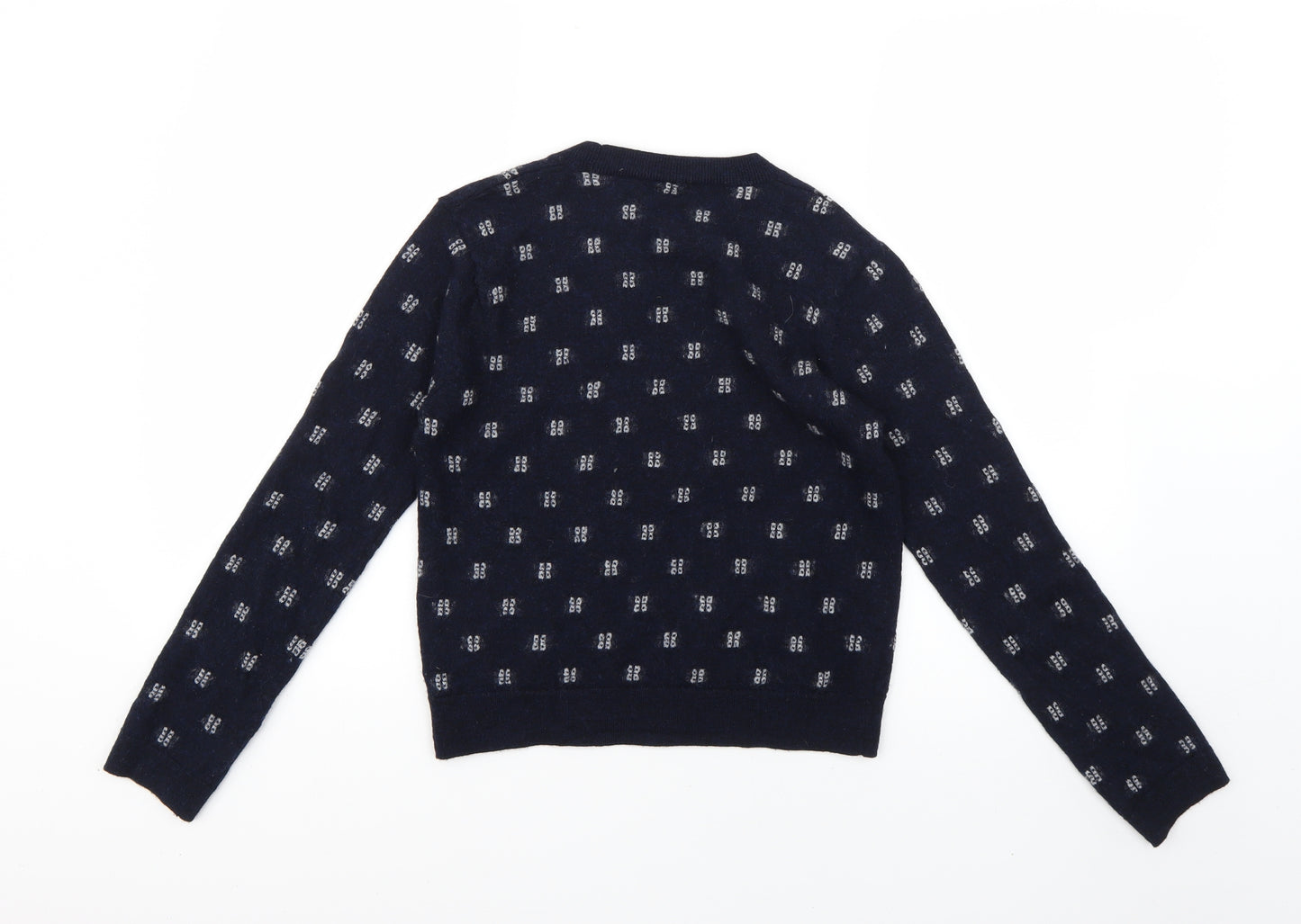 Toast Boys Blue Geometric  Pullover Jumper Size M