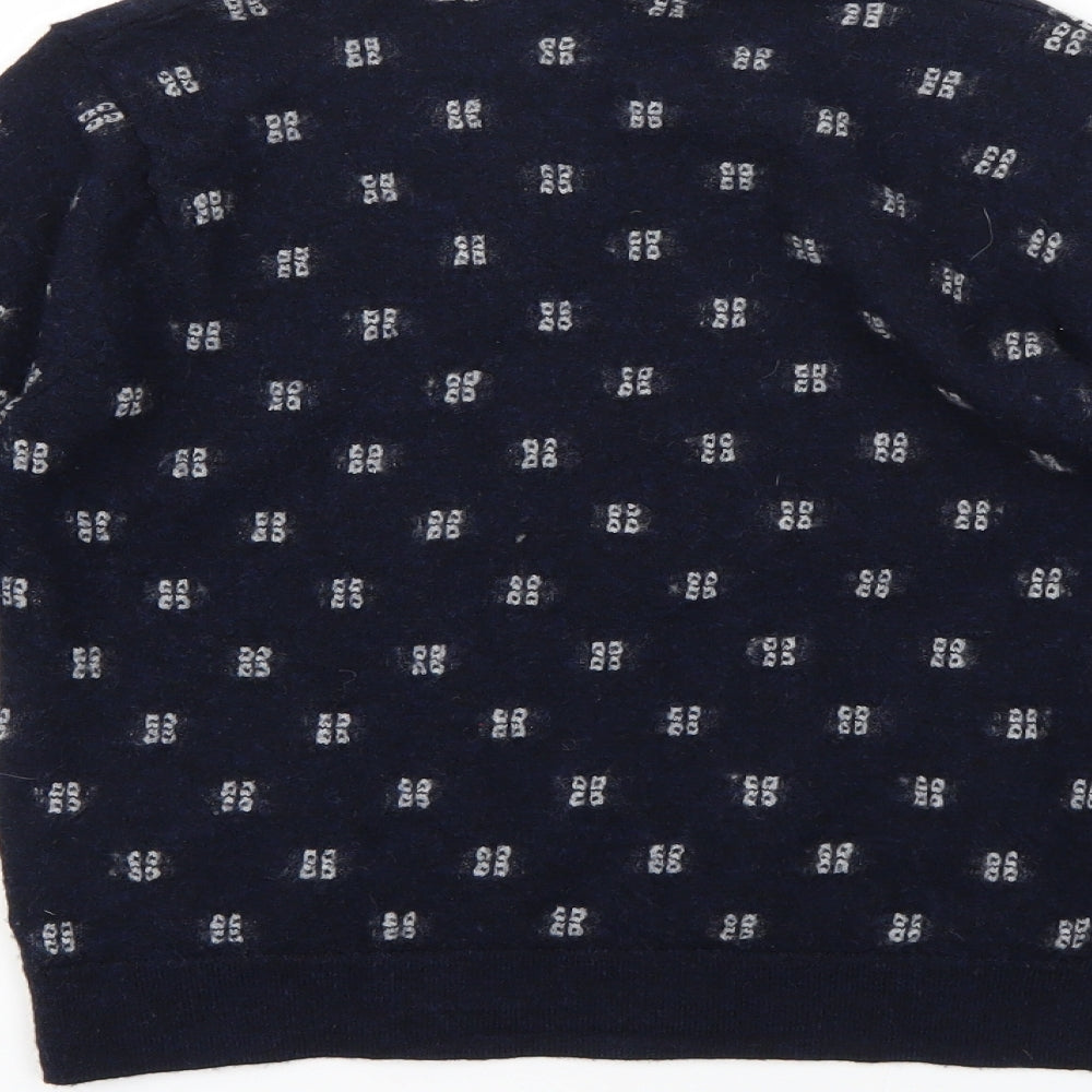 Toast Boys Blue Geometric  Pullover Jumper Size M